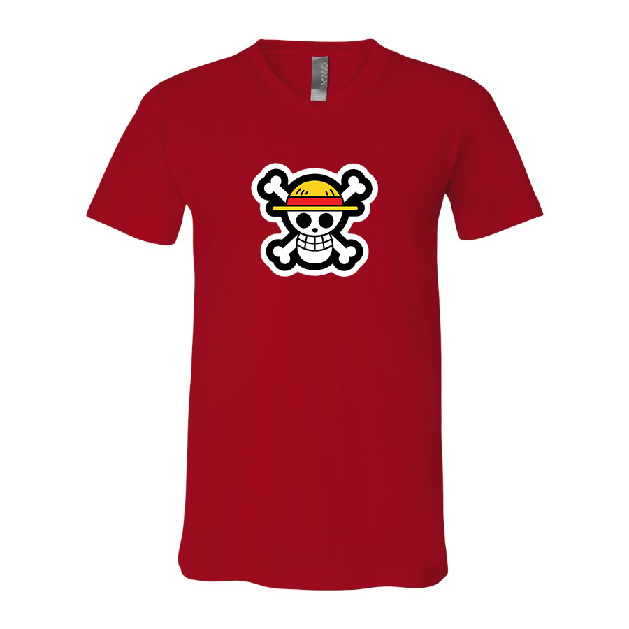 Men's Strawhat BELLA + CANVAS - Jersey V-Neck T-Shirt
